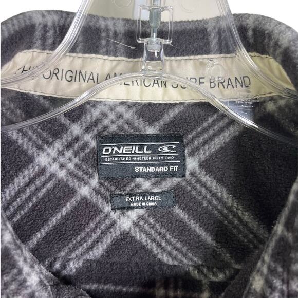 O'Neill Shirt Boys XL Dark Gray Super Fleece Snap Front Standard Fit Outdoorsy - Picture 2 of 10